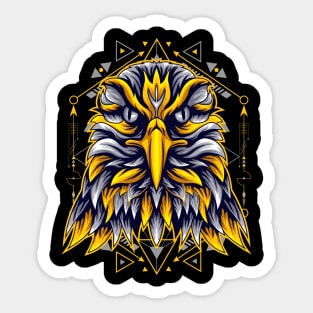 hawk golden retro vintage Sticker